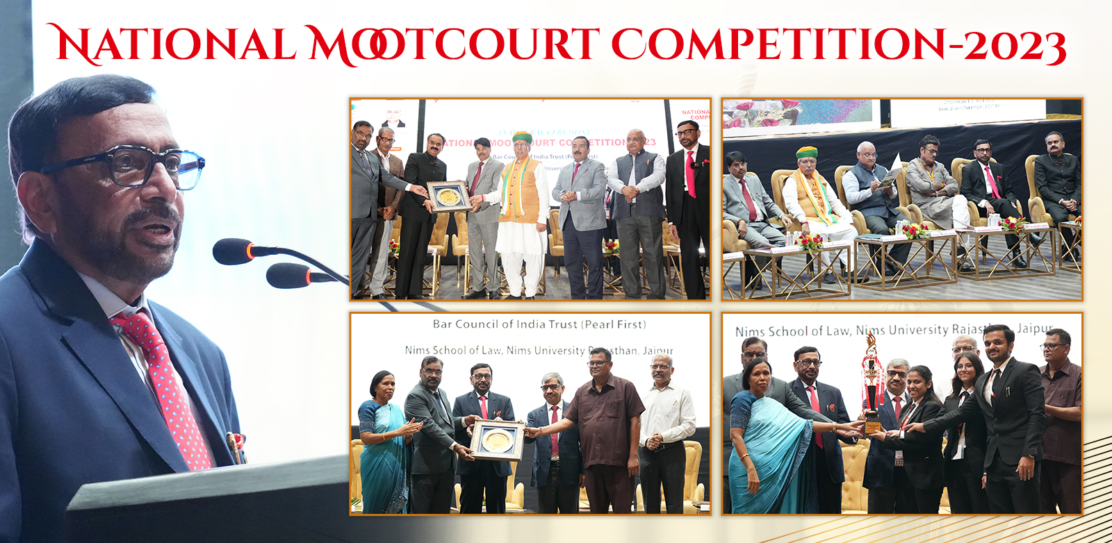 National Moot Court Competition Hosted at NIMS University Rajasthan in association with the Bar Council of India Trust (Pearl first)