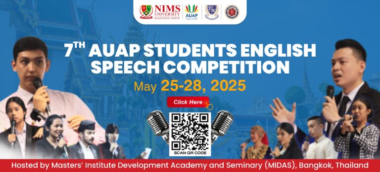 NIMS University Partners AUAP for 7th Students English Speech Competition in Bangkok